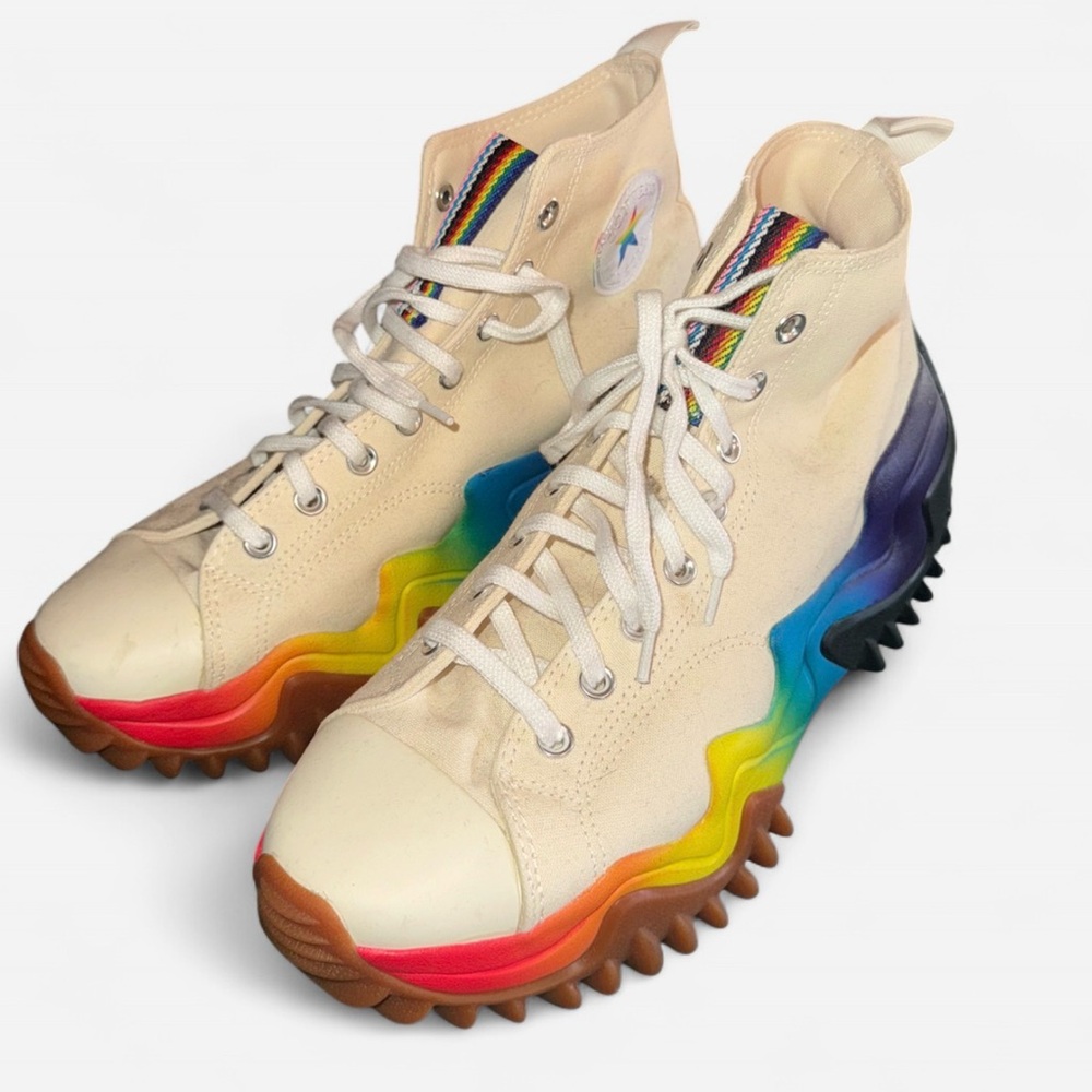 Rainbow High-Top Sneakers
